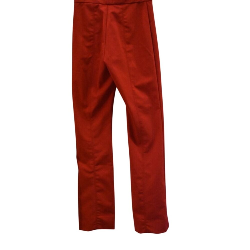 New Women's Banana Republic Red High Waist Pants Split Front Hem Size 4S - Picture 4 of 9